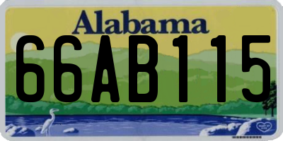 AL license plate 66AB115