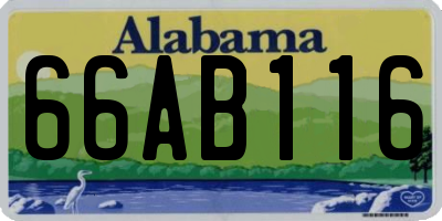 AL license plate 66AB116