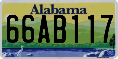 AL license plate 66AB117