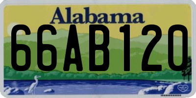 AL license plate 66AB120