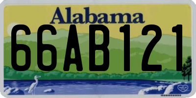 AL license plate 66AB121
