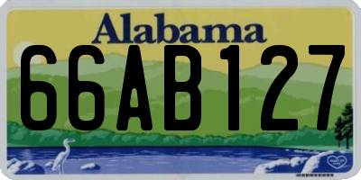 AL license plate 66AB127
