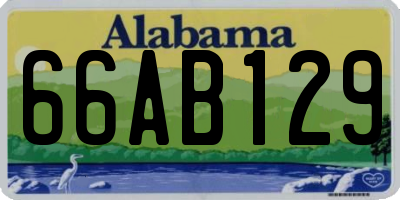 AL license plate 66AB129