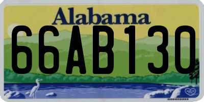 AL license plate 66AB130