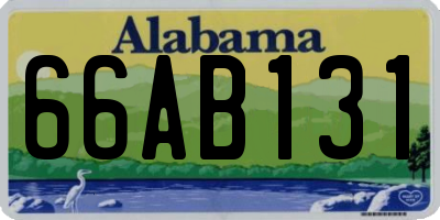 AL license plate 66AB131