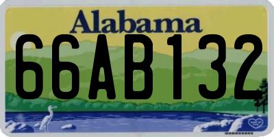 AL license plate 66AB132