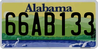 AL license plate 66AB133