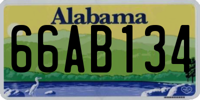 AL license plate 66AB134