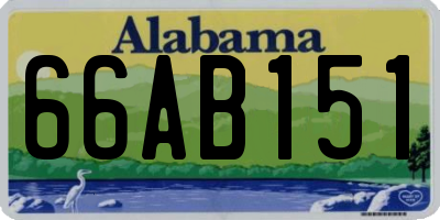 AL license plate 66AB151