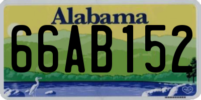 AL license plate 66AB152