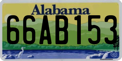 AL license plate 66AB153