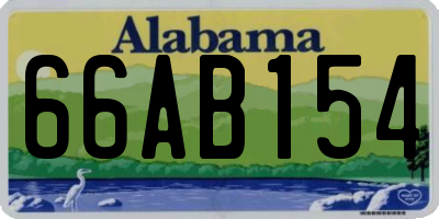 AL license plate 66AB154