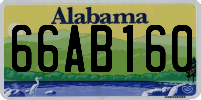 AL license plate 66AB160