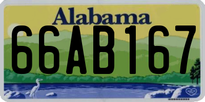 AL license plate 66AB167