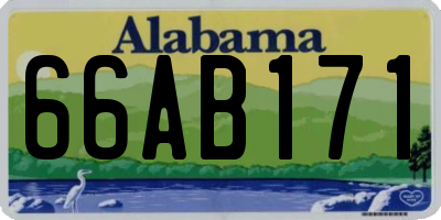 AL license plate 66AB171