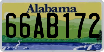 AL license plate 66AB172