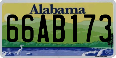 AL license plate 66AB173