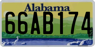 AL license plate 66AB174