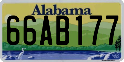 AL license plate 66AB177
