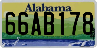 AL license plate 66AB178