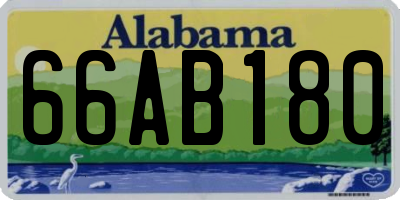 AL license plate 66AB180