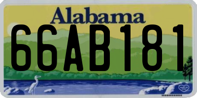 AL license plate 66AB181