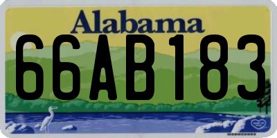 AL license plate 66AB183
