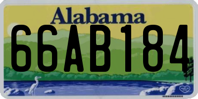AL license plate 66AB184
