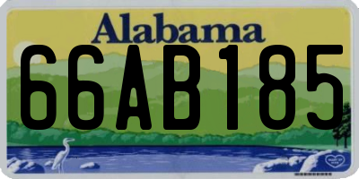AL license plate 66AB185