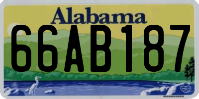 AL license plate 66AB187