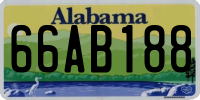 AL license plate 66AB188