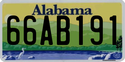 AL license plate 66AB191