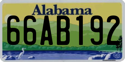 AL license plate 66AB192