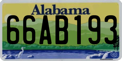 AL license plate 66AB193