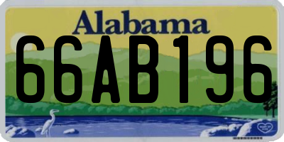 AL license plate 66AB196