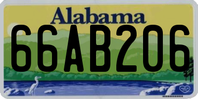 AL license plate 66AB206