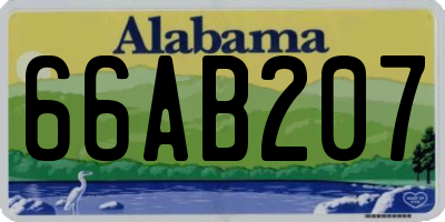 AL license plate 66AB207