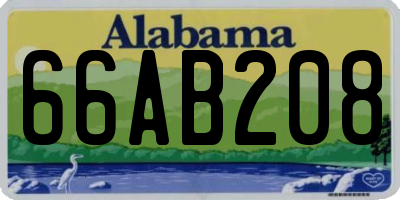 AL license plate 66AB208