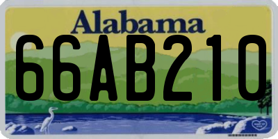 AL license plate 66AB210
