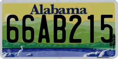 AL license plate 66AB215