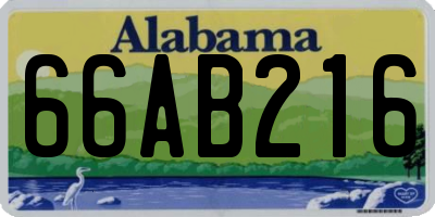 AL license plate 66AB216