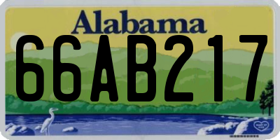 AL license plate 66AB217