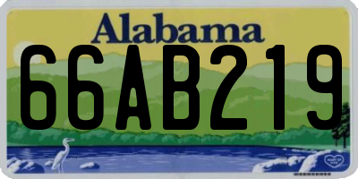 AL license plate 66AB219