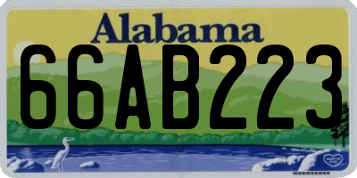 AL license plate 66AB223