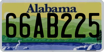 AL license plate 66AB225
