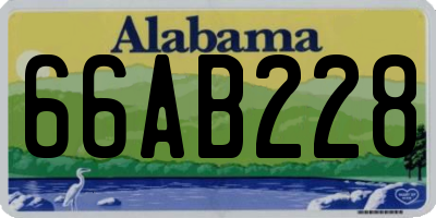 AL license plate 66AB228