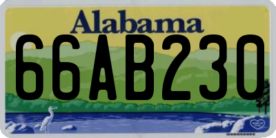 AL license plate 66AB230