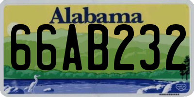 AL license plate 66AB232