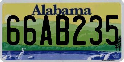 AL license plate 66AB235