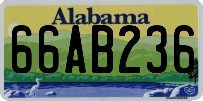 AL license plate 66AB236